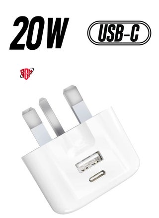 USB C Fast Charger Plug with 20W for iPhone 14/14 Plus/14 Pro/14 Pro Max 13 Pro Max,12 11 SE 2020 XS XR 8 7 6S Plus, iPad, Air Pods Pro, S22, USBC PD 3.0 Mains UK Type C Wall Charging Power Adapter - pzsku/ZCC85840ABD7D46B2F274Z/45/_/1738233487/9dc16b09-ad0d-4a5f-a9f9-cca410b6a303