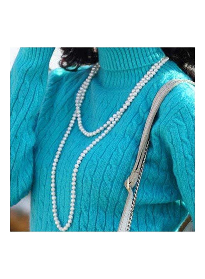 NIBEMINENT Women's Sweater Pearl Necklace - Image 1