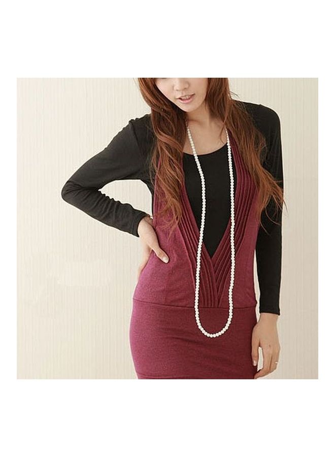 NIBEMINENT Women's Sweater Pearl Necklace - Image 3