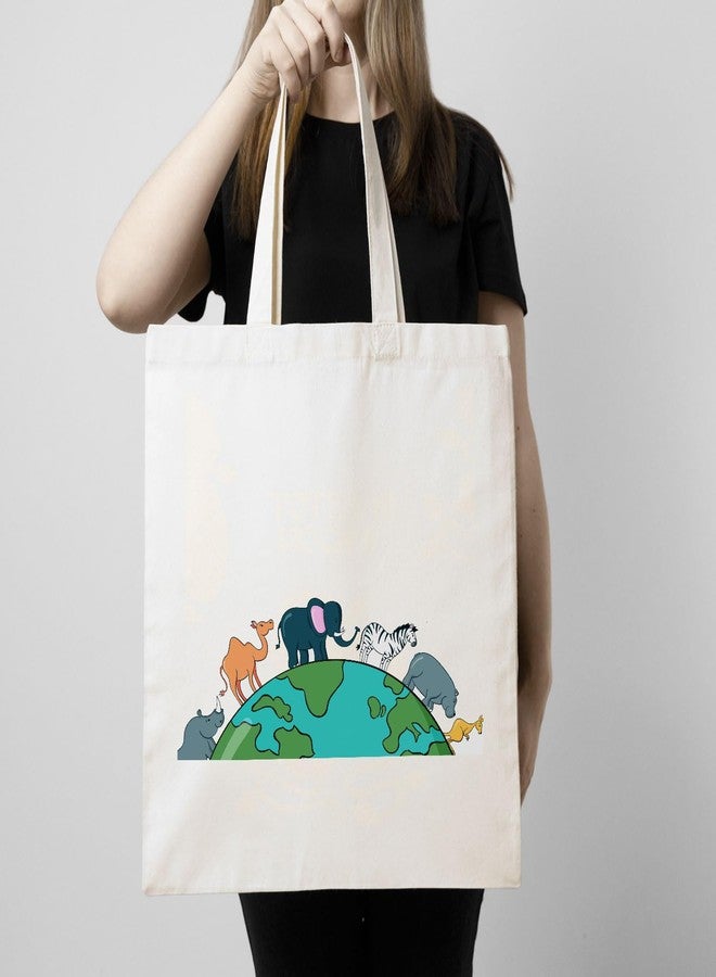 ARTBUG Tote Bag for Women with zip, Aesthetic Canvas tote bag for college girls, office, stylish and reusable - Animals - D No - 199 - Image 3
