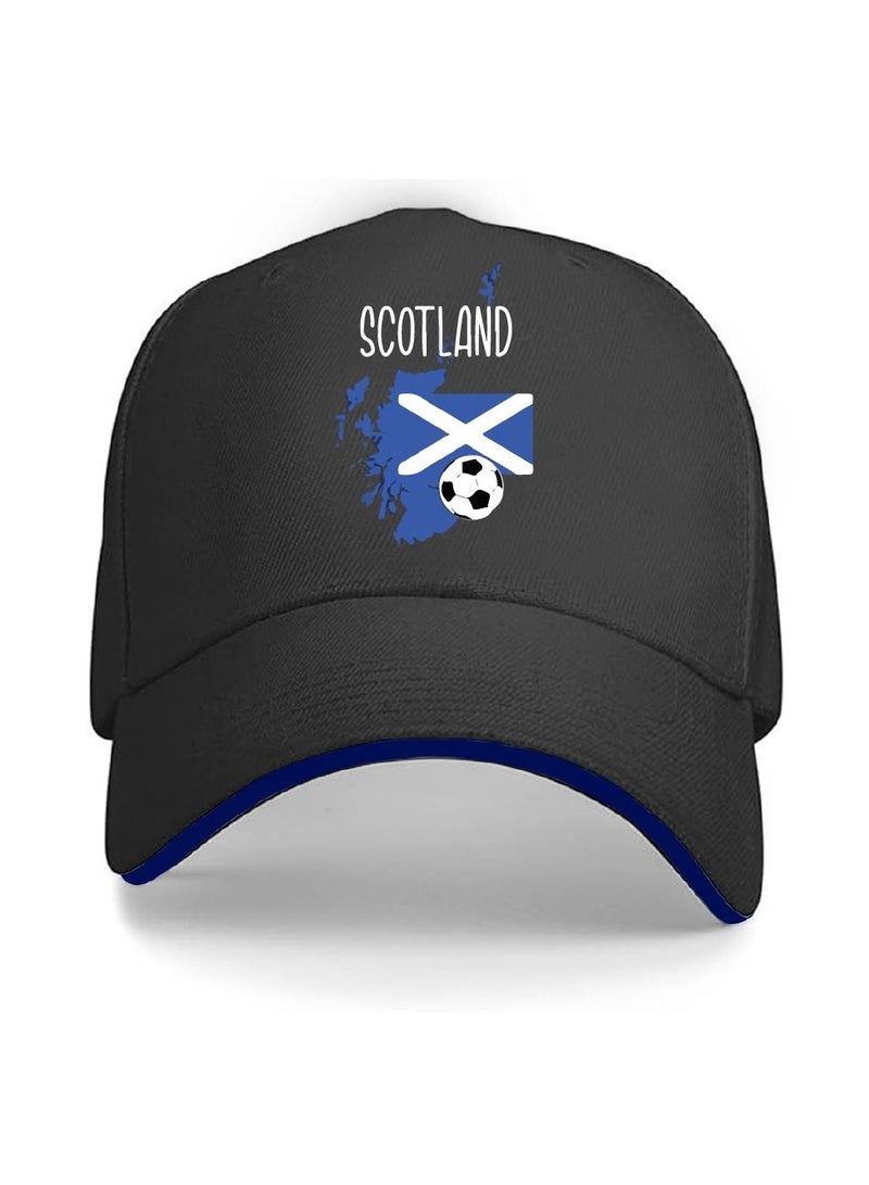 PRINTSHOP4ME Scotland Unisex Adult Football Cap for Both Men and Women With Metal Adjustable Buckle Closure - Perfect for Football Fans, Match Days, Outdoor Activities, and Everyday Wear - Image 1