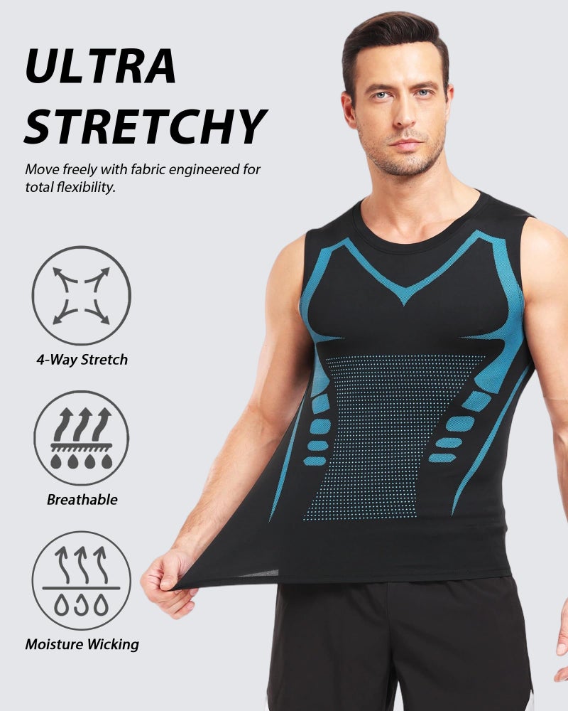 TEEPIRE 3Pack Mens Running Sport Tank Tops Dry Fit Gym Wicking Athletic Mesh Breathable Cool Workout Sleeveless Shirts Base Layer - Image 5