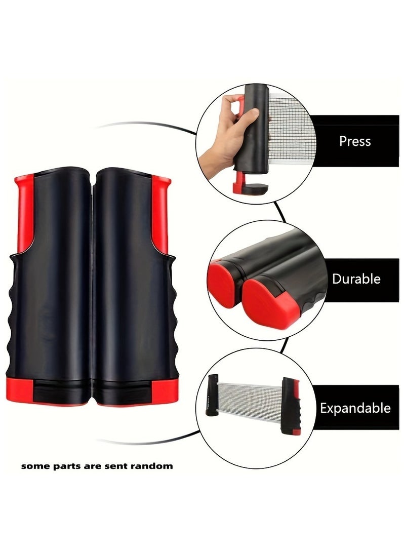 كوينج طقم تنس الطاولة مع مضارب ABS وشبكة قابلة للسحب و6 كرات احترافية عالية الجودة وحقيبة حمل للسفر ومجموعة متعددة الاستخدامات للاستخدام الداخلي والخارجي - Image 4