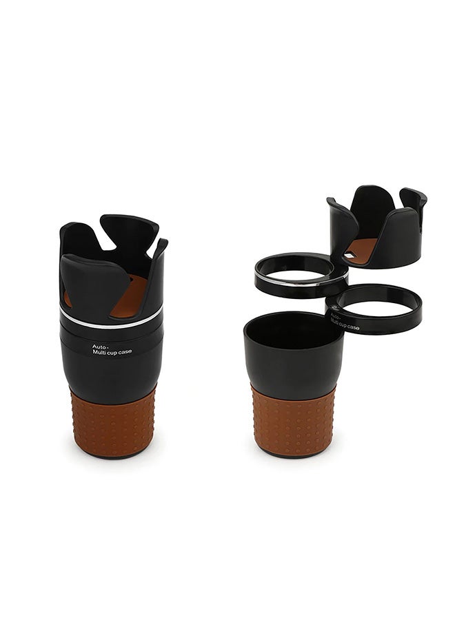 Multipurpose Car Cup Holder, 4-in-1 with Various Sizes, Stylish Design, No Extra Storage Space Needed