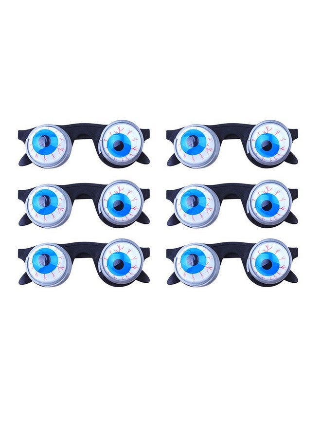 STOBOK Scary Disguise Eyeball Glasses Funny Spring Eyeball Glasses For Halloween Costume Partypack Of 6 - Image 1
