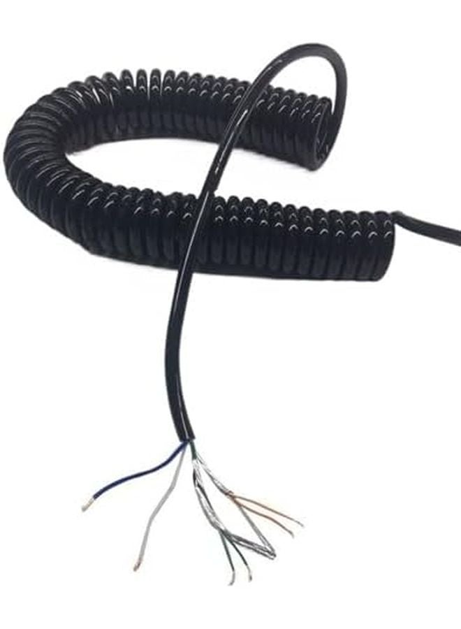 Retractable Coiled Network Cable 20AWG Shielded Twisted Pair Spring Wire Stretch 7 Meter - Image 2