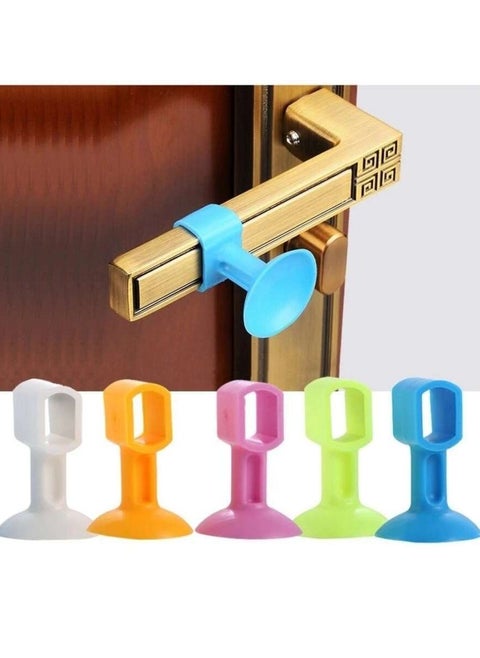 Silicone Door Stoppers, 5 Pieces, Stoppers To Protect The Wall From Damage, Multi-Use, Multi-Color