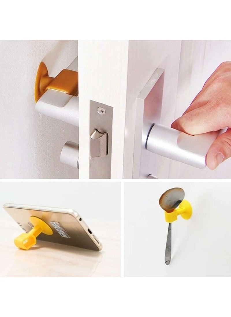 Silicone Door Stoppers, 5 Pieces, Stoppers To Protect The Wall From Damage, Multi-Use, Multi-Color