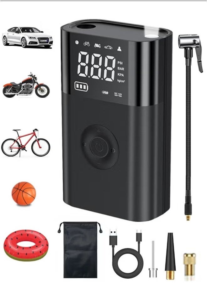 Carsun Electric Cordless Inflatable Car Pump,Air Compressor,Tyre Inflator,Power Bank 150 PSI Fast Inflation with Digital Screen and LED Lighting for Cars,Motorcycles, Bikes,Balls  - Image 1