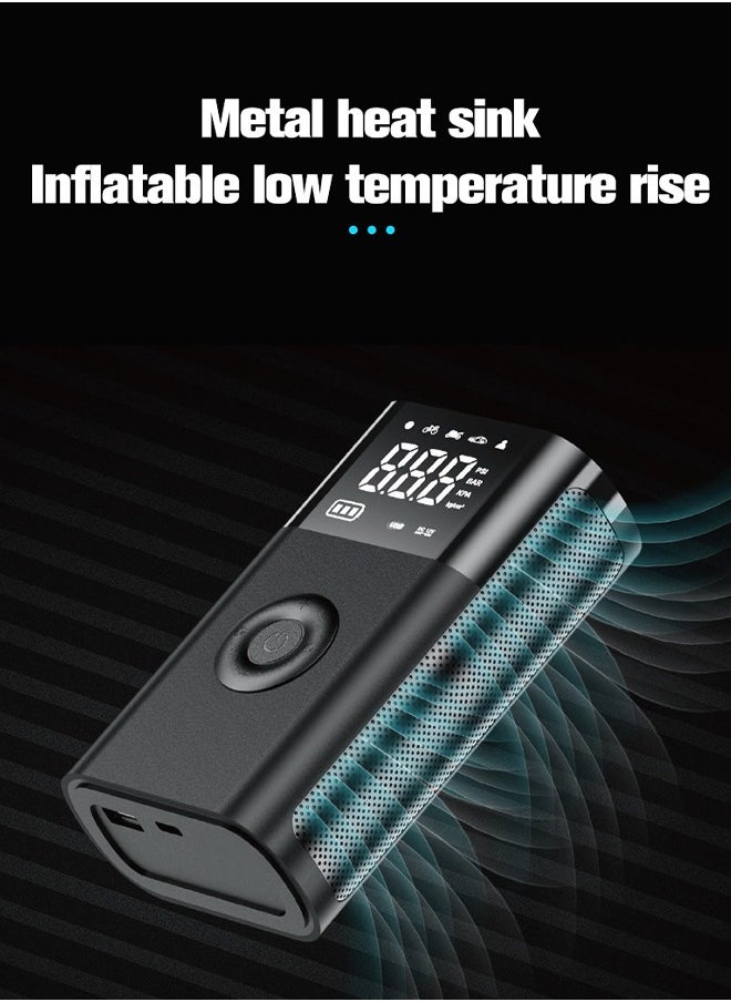 Carsun Electric Cordless Inflatable Car Pump,Air Compressor,Tyre Inflator,Power Bank 150 PSI Fast Inflation with Digital Screen and LED Lighting for Cars,Motorcycles, Bikes,Balls  - Image 2