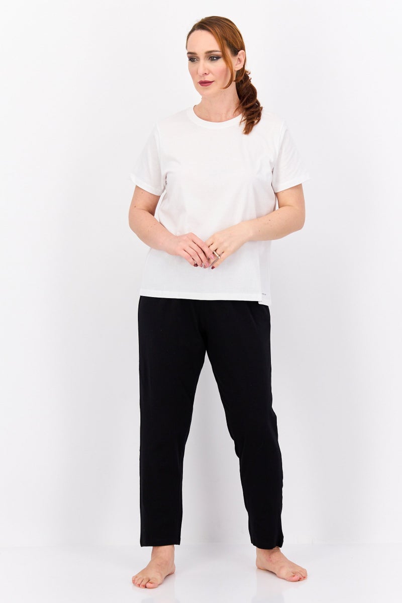 French Connection Women 2 Piece Short Sleeve Plain Pajama Set, Multicolor - Image 1