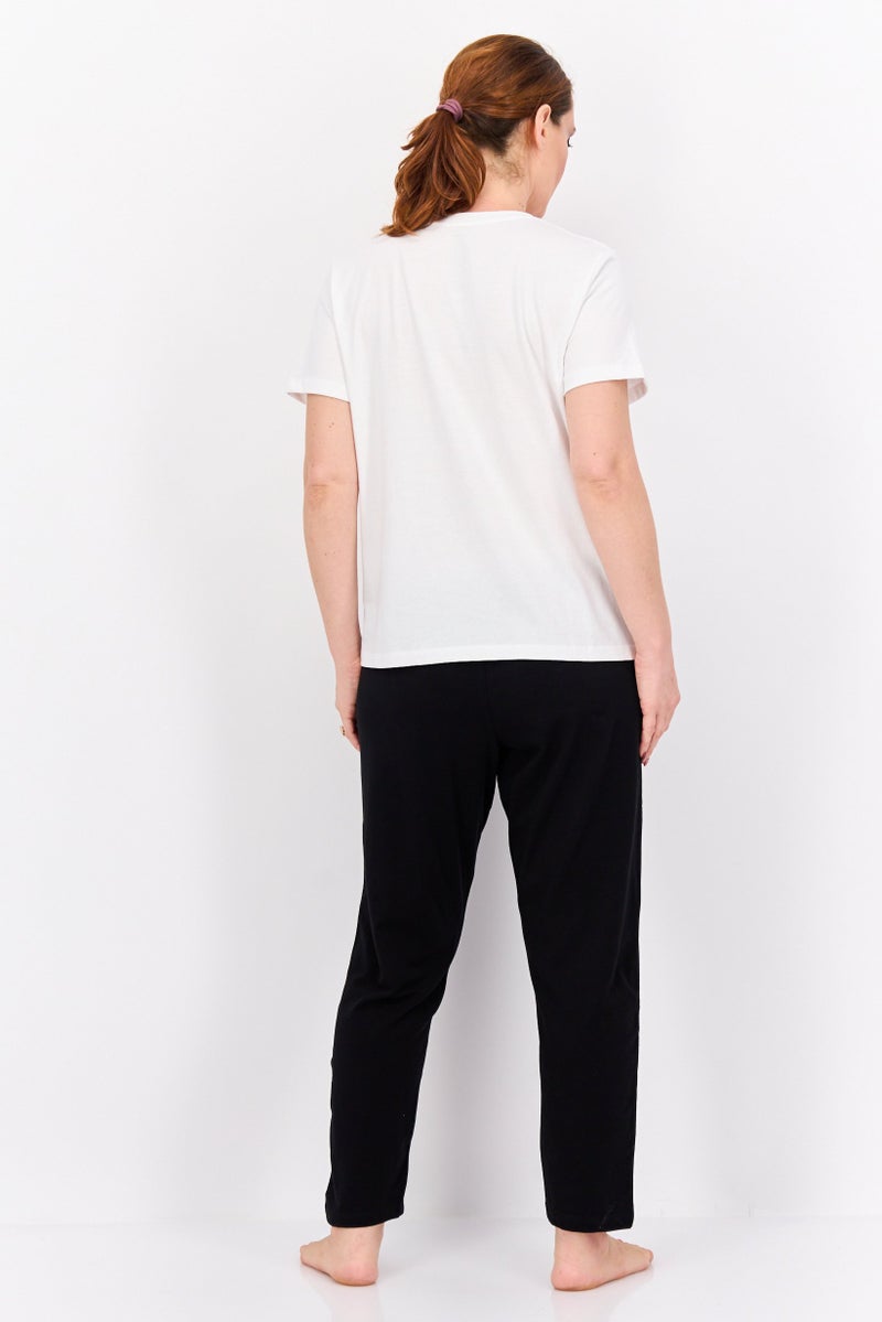 French Connection Women 2 Piece Short Sleeve Plain Pajama Set, Multicolor - Image 4