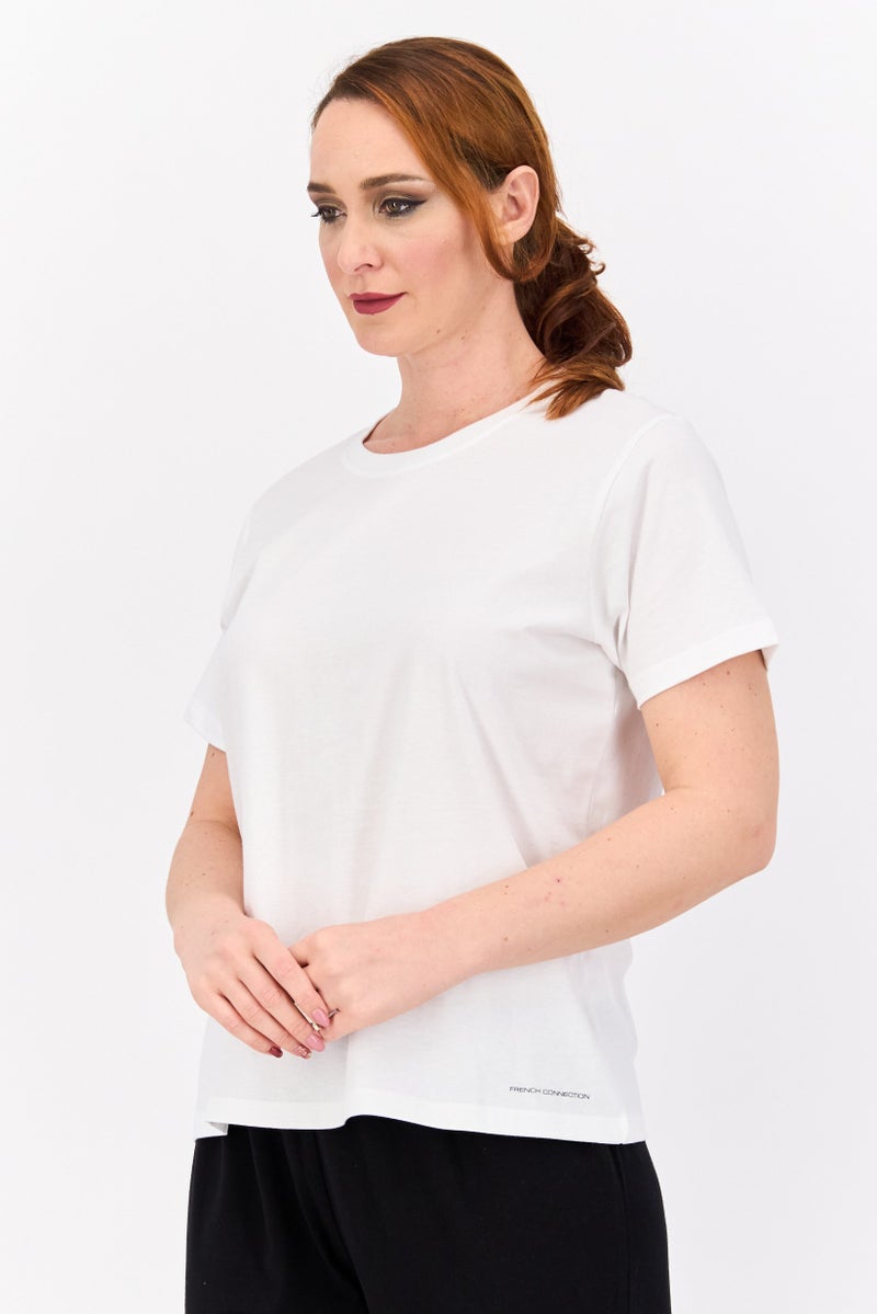 French Connection Women 2 Piece Short Sleeve Plain Pajama Set, Multicolor - Image 2