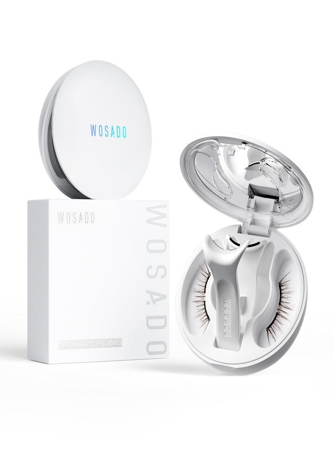 WOSADO Magnetic Eyelashes with Applicator Kit, [No.34 Meow Black] 21.5mm Reusable Magnetic Lashes without Eyeliner, Glue-free False Lashes, Waterproof, Lightweight - Image 1