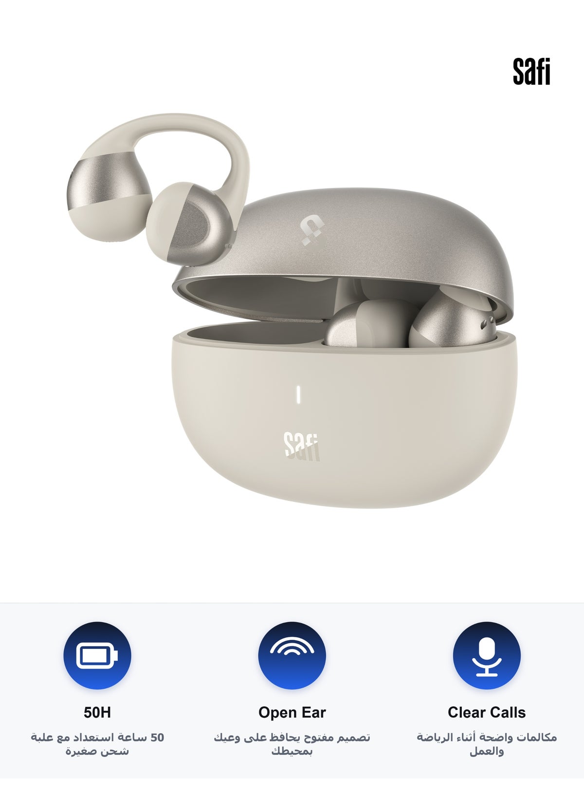 safisound Safisound Ear Clip True Wireless Earbuds Open Ear Tws Earphones Clear Calls Comfort Fit 50h Standby ZCC860CB3EA61E48808D8Z