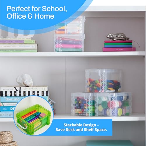 Super Stacker Index Card Box, 3 x 5 Inch Index Cards File Box, Note Holder, Index Card Holder, Photo Boxes Storage, Perfect for 3x5 Index Cards, Recipe Box Holder, Assorted Colors, 1 Count - Image 4