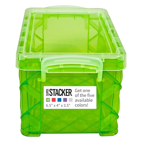 Super Stacker Index Card Box, 3 x 5 Inch Index Cards File Box, Note Holder, Index Card Holder, Photo Boxes Storage, Perfect for 3x5 Index Cards, Recipe Box Holder, Assorted Colors, 1 Count - Image 1
