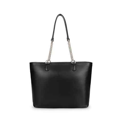 Fastrack Quilted Tote Bag for Women | Faux Leather Shoulder Bag with Dual Chain Handles, Zip Closure & Organiser Pockets | Elegant Everyday Tote for College, Brunch & Casual Outings - Image 5