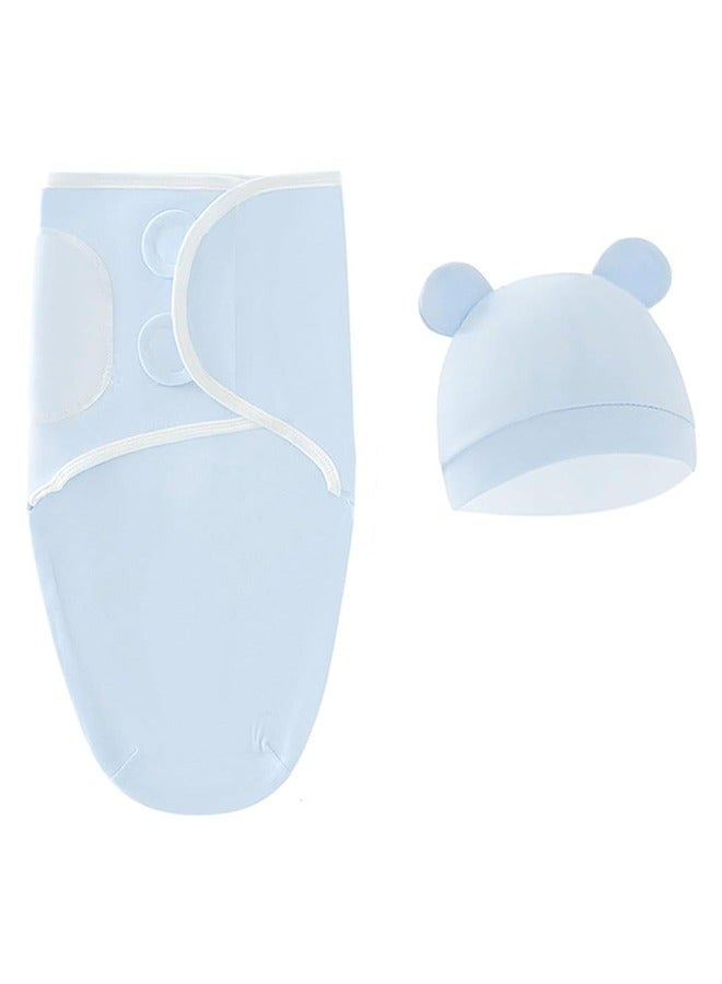 MARGOUN بطانية لف الرضيع حقيبة نوم للأطفال منشفة استحمام الرضيع لف السرير أكياس النوم ملحقات السرير أزرق فاتح - Image 3
