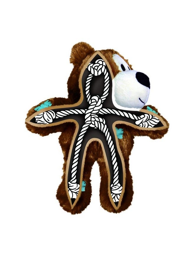 Kong KONG Wild Knots Bear Dog Toy, Soft Plush with Internal Rope Skeleton, Durable, Cuddly for Gentle Chewing, Shaking, Thrashing, Squeaker Reduces Boredom, for Indoor Fetch, Snuggling, Small/Medium  - Image 5
