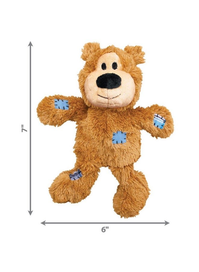 Kong KONG Wild Knots Bear Dog Toy, Soft Plush with Internal Rope Skeleton, Durable, Cuddly for Gentle Chewing, Shaking, Thrashing, Squeaker Reduces Boredom, for Indoor Fetch, Snuggling, Small/Medium  - Image 3
