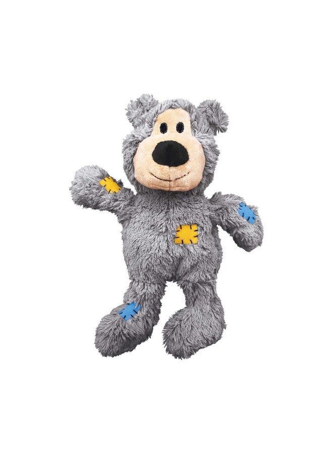 Kong KONG Wild Knots Bear Dog Toy, Soft Plush with Internal Rope Skeleton, Durable, Cuddly for Gentle Chewing, Shaking, Thrashing, Squeaker Reduces Boredom, for Indoor Fetch, Snuggling, Small/Medium  - Image 1