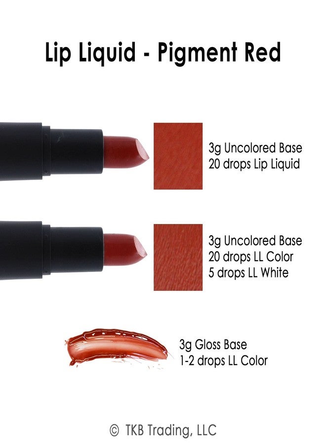 TKB Trading, LLC TKB Lip Liquid Color | Liquid Lip Color for TKB Gloss Base, DIY Lip Gloss, Pigmented Lip Gloss and Lipstick Colorant, Made in USA (1floz (30ml), Pigment Red) - Image 2
