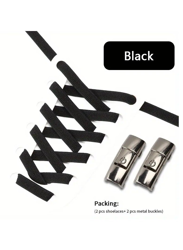 Goolsky 1pair No-Tie Shoelaces With Buckles For Sneakers Sports Shoes - Image 5