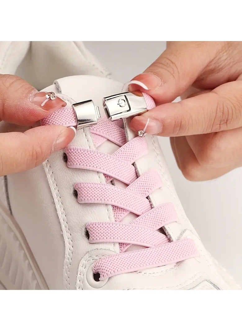 Goolsky 1pair No-Tie Shoelaces With Buckles For Sneakers Sports Shoes - Image 3