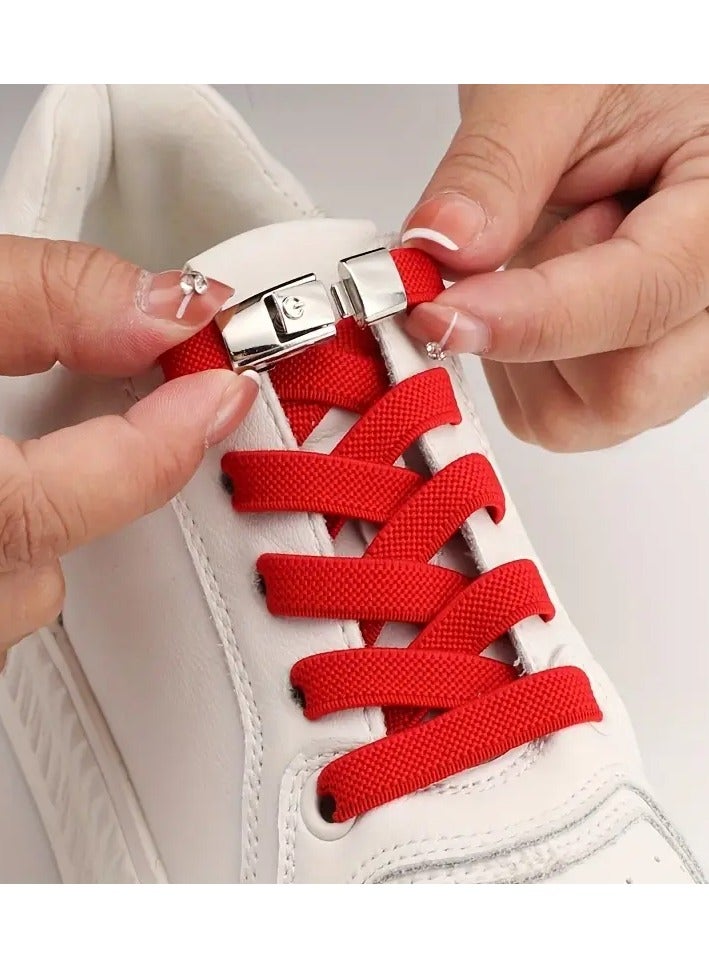 Goolsky 1pair No-Tie Shoelaces With Buckles For Sneakers Sports Shoes - Image 2