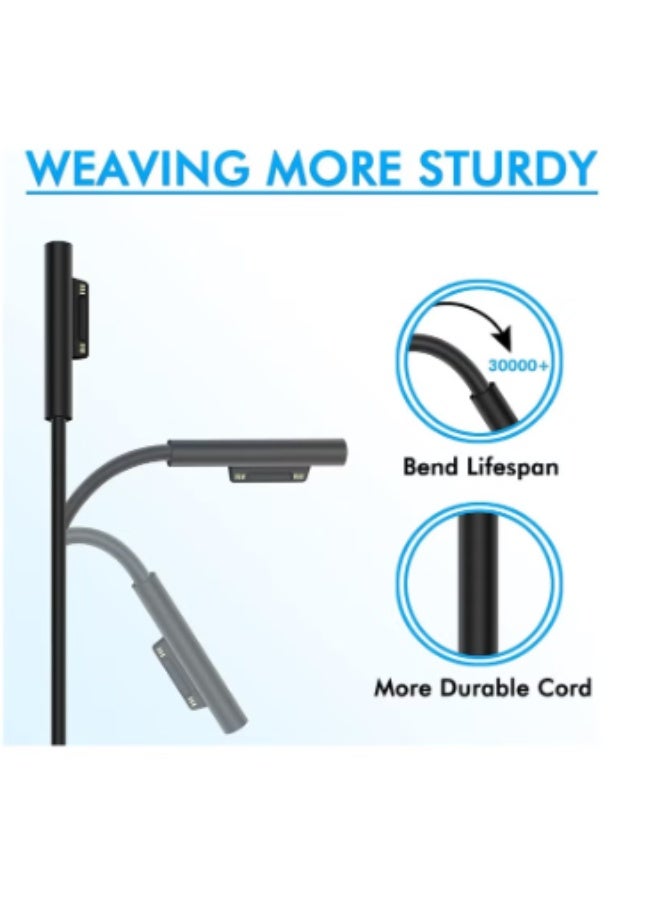 Terabyte Surface Charger, 44W 15V 2.58A Power Supply AC Adapter Charger for Microsoft Surface Pro 3/4/5/6/7, Surface Laptop 3/2/1, Surface Go/Book, with 6ft Power Cord - Image 2