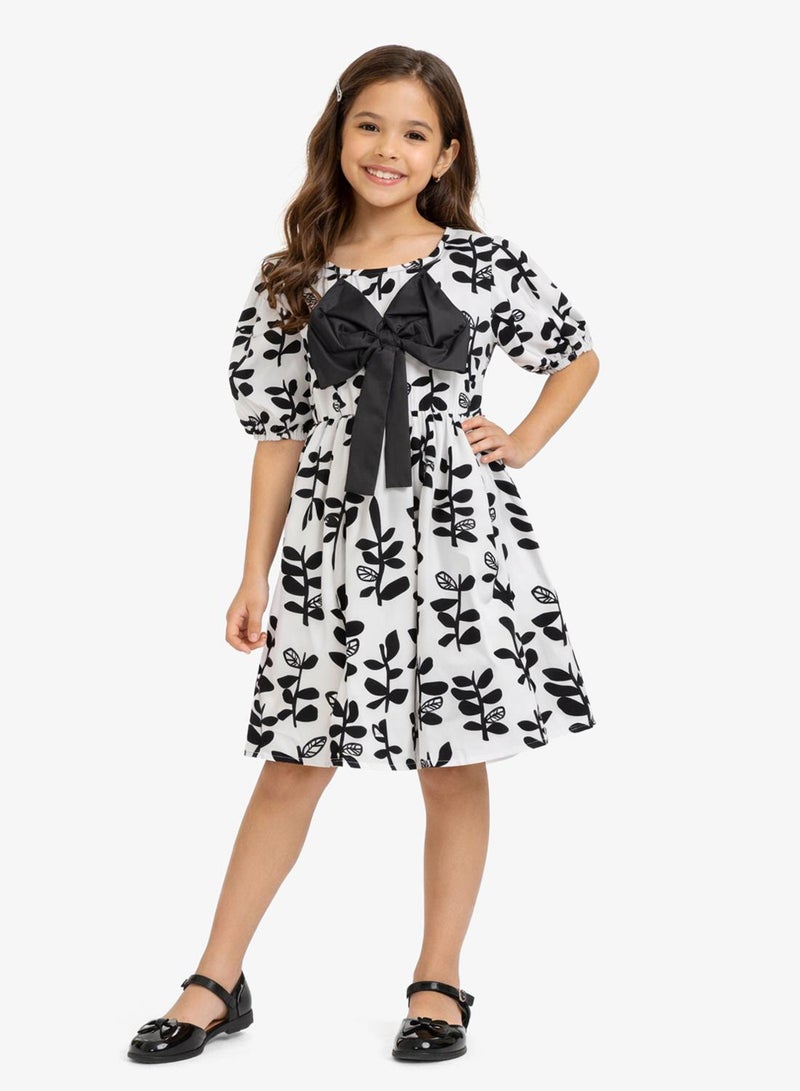 Pinata Bow Floral Print Dress - Image 1