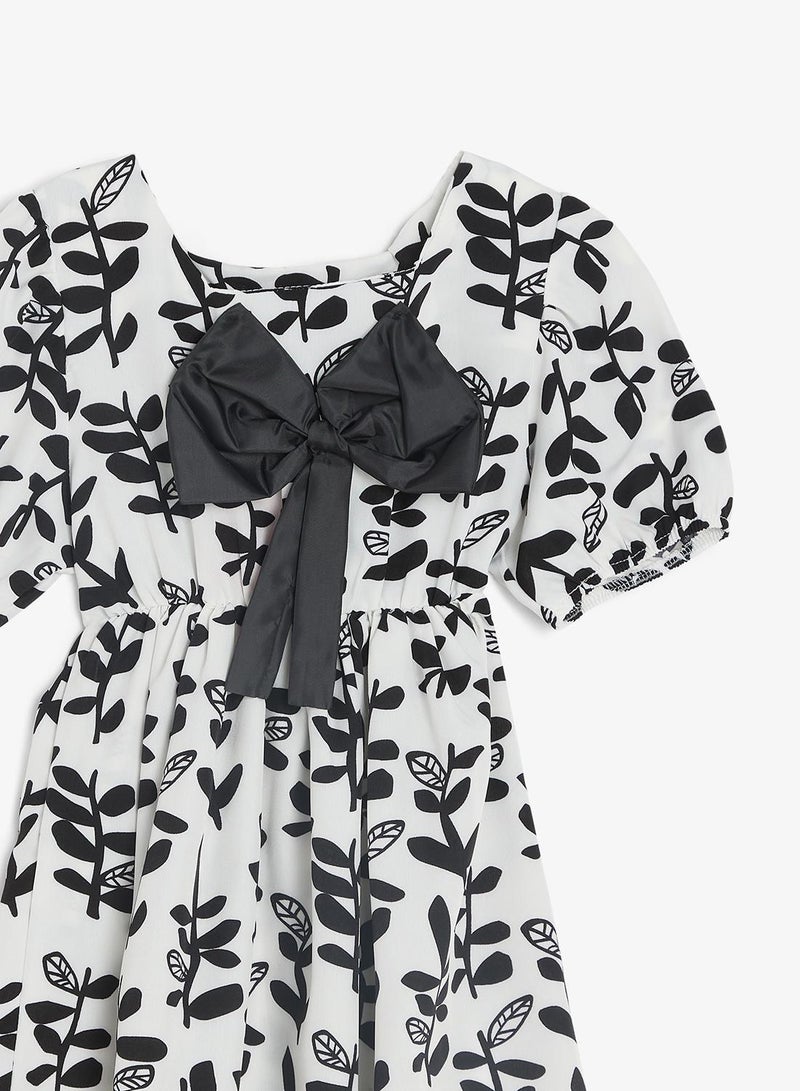 Pinata Bow Floral Print Dress - Image 4