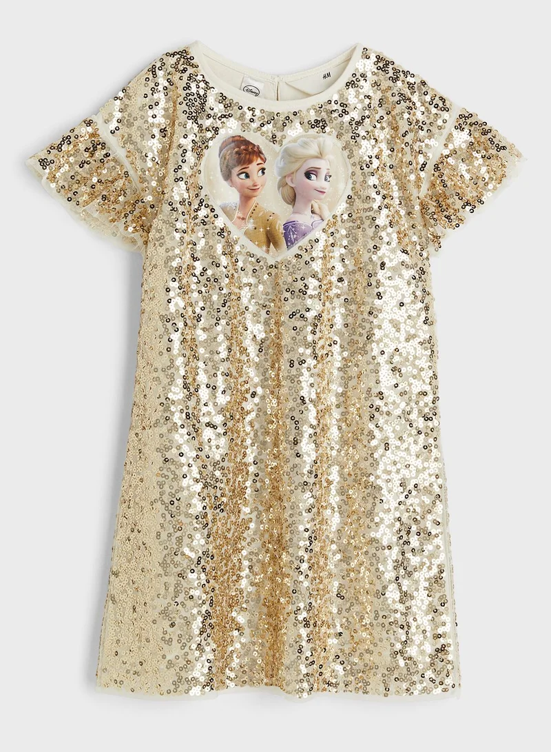 H&M Sequin Graphic Tunic Dress
