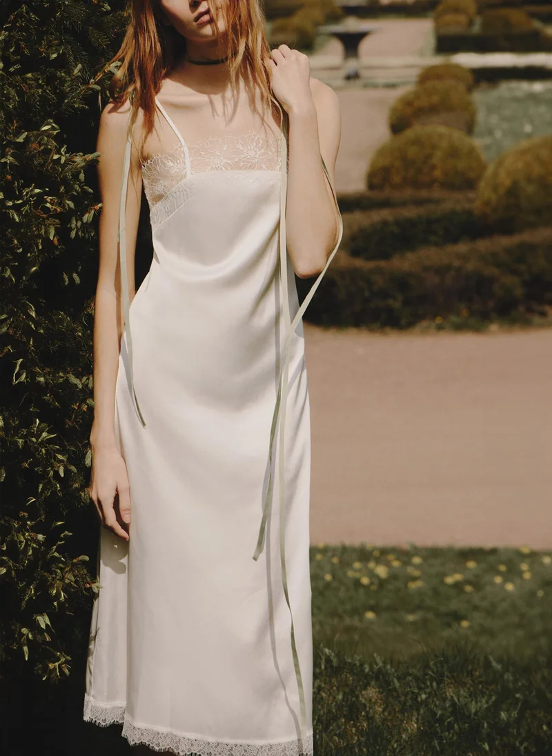 Lichi  Lace maxi dress with lace detailing for Women | Best Price UAE