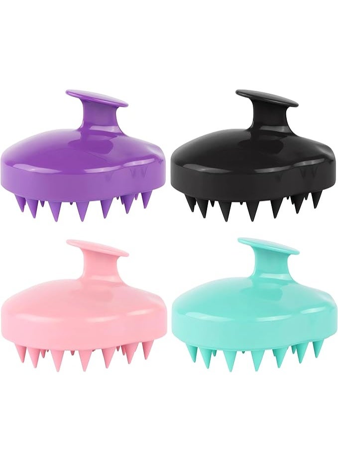 Shampoo Brush with Soft Silicone Bristles to Promote Hair Growth and Reduce Dandruff - Scalp Massager Brush - Color May Vary - Image 2