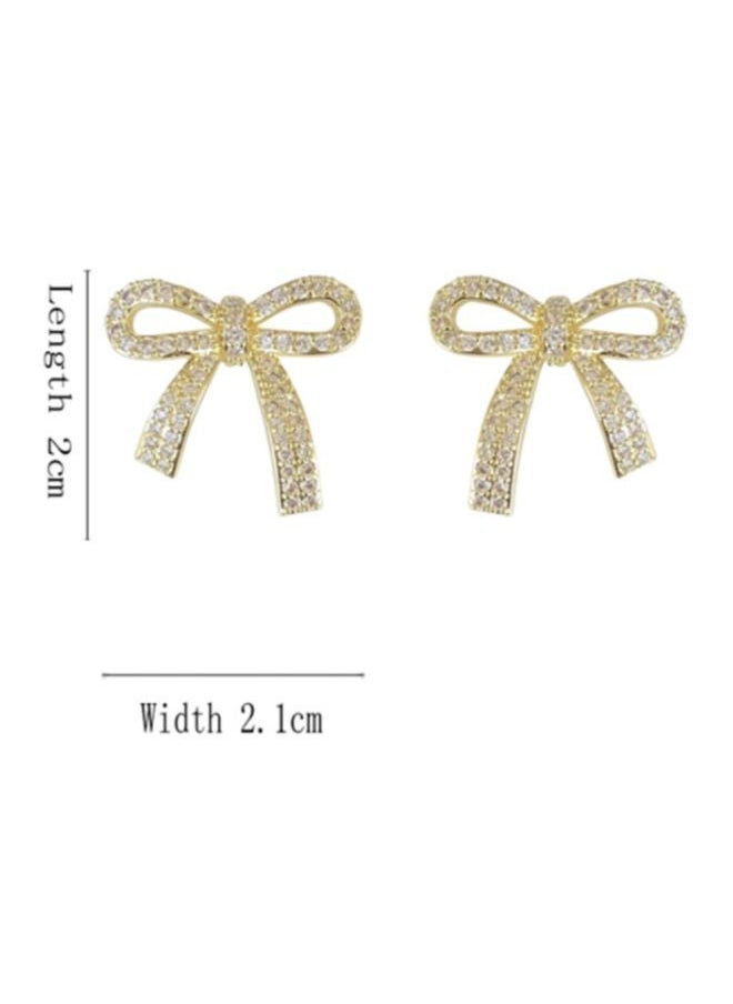 NIBEMINENT - Bowknot Pattern Studs - Image 1