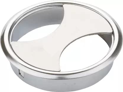 Bosney Round Computer Table Wire Organizer 2 Inch Stainless Steel Cable Hole Grommet for Office Desk and Computer Table Silver Finish Pack of 1 Durable Easy Installation - Image 1