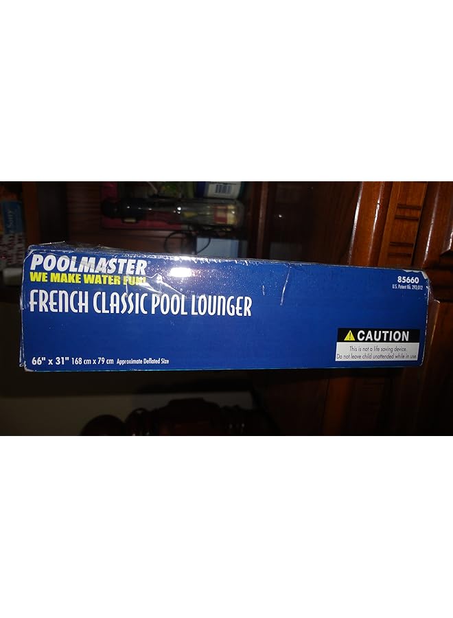 بول ماستر كرسي حمام سباحة كلاسيكي فرنسي (متوفر باللون الأزرق أو الوردي) 66 طول × 31 عرض بدون نفخ - Image 2
