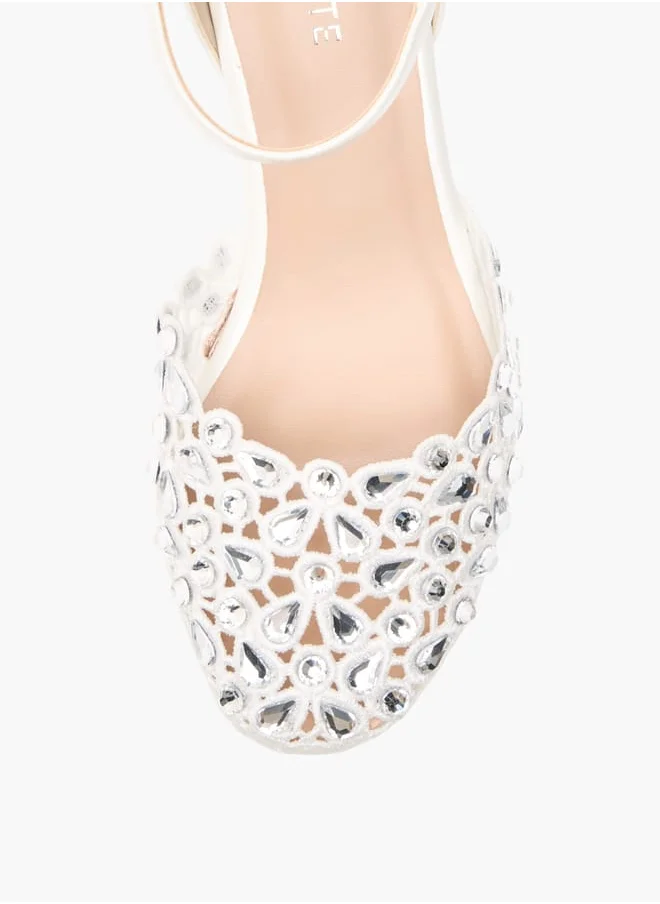 سيليست Girl's Embellished Shoes with Hook and Loop Closure