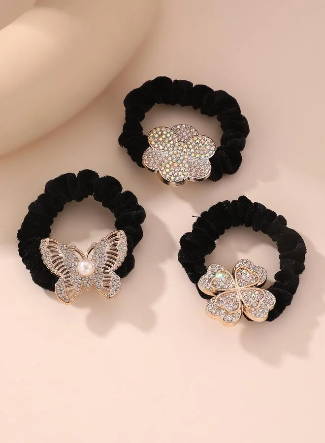 تايك تو Set of 3 - Embellished Hair Ties
