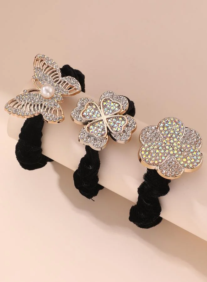 تايك تو Set of 3 - Embellished Hair Ties