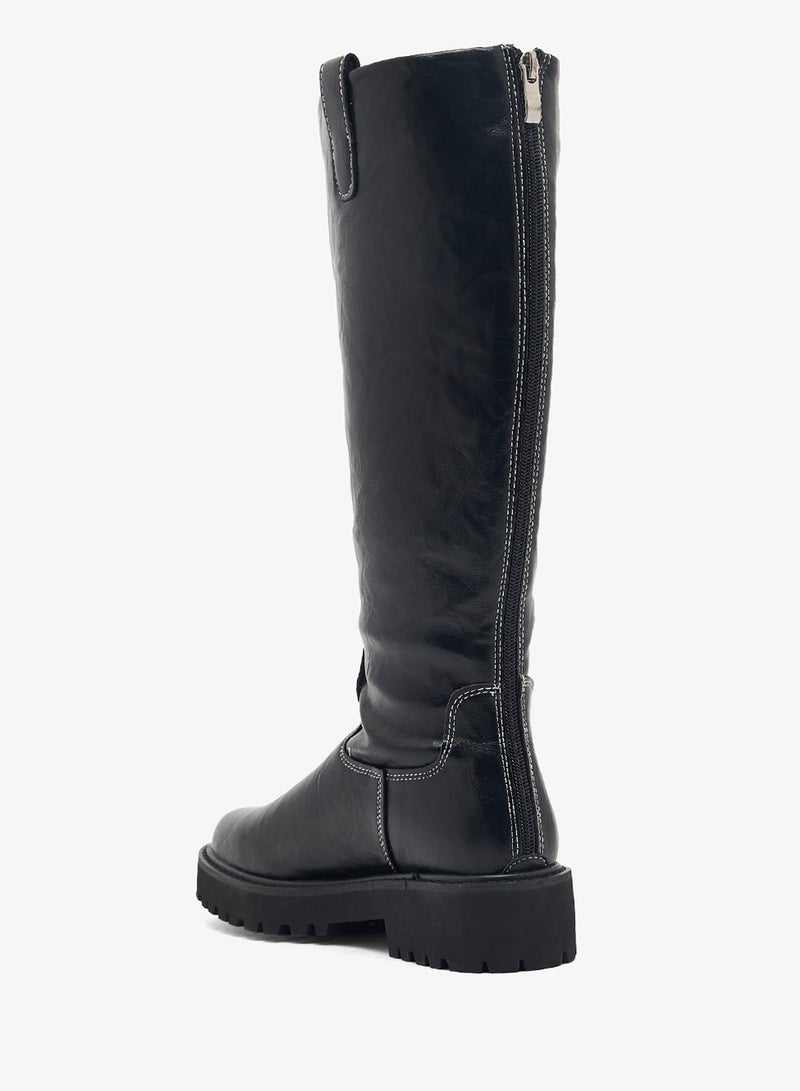 Ginger Ridged Sole Mid Calf Boots - Image 3