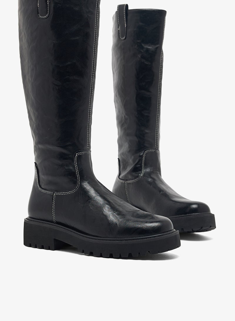 Ginger Ridged Sole Mid Calf Boots - Image 4