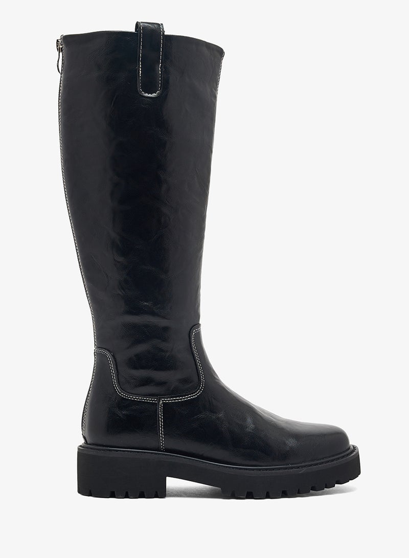 Ginger Ridged Sole Mid Calf Boots - Image 1