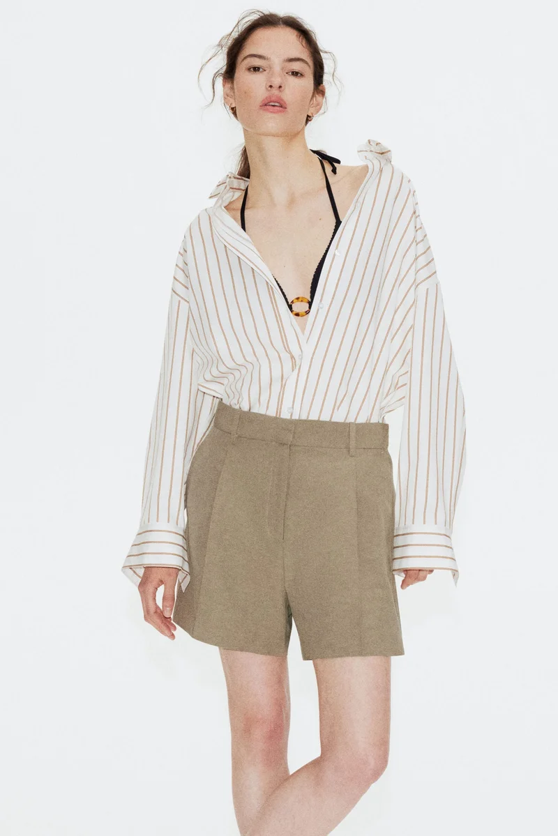 H&M Linen-blend shorts