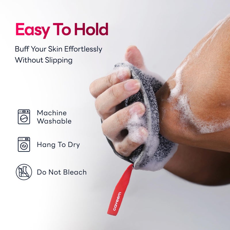 Caveem Exfoliating Body Scrubber, Extra Rough Shower Exfoliator Sponge, Body Exfoliating Sponges for Remove Dead Skin, Bath and Body Exfoliate Buffer, Round Sponge for Women (2 Pack) - Image 4
