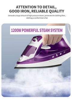 Electric iron-Electric Steam Iron Box IBS 1500W Teflon Sole Plate,5 Temp Settings, Overheat Protection,360° Swivel Cord,Variable Steam Control (Purple) - pzsku/ZCC86BB687008E0B2E23AZ/45/_/1683194827/4e0ea559-83df-4014-be1e-4131cd60ef43