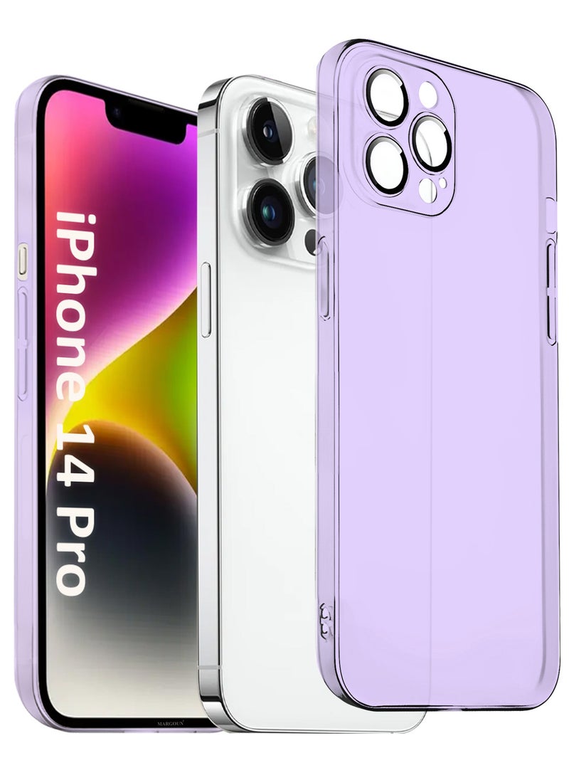 CATANES (for iPhone 14 Pro) 2Packs Case Cover Air Skin Series Back Cover Sturdy Durable Thin Case Drop Protection Cover - Transparent Purple  - Image 3
