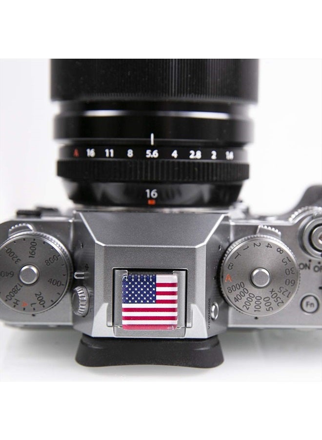 Foto&Tech Hot Shoe Cover Cap Compatible with Canon Nikon Sony Panasonic Fujifilm Olympus Pentax Sigma DSLR/SLR/Evil Camera (American Flag) - Image 1